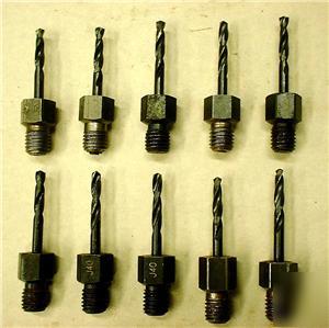 10 #40 threaded stub twist drill bits 1/4