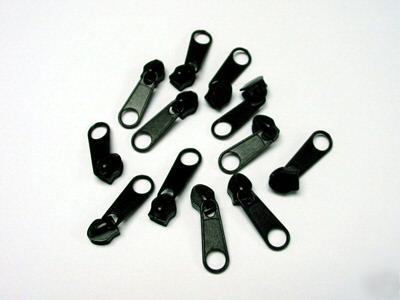 #3 nylon coil zipper sliders long-pull (580) black 50PC