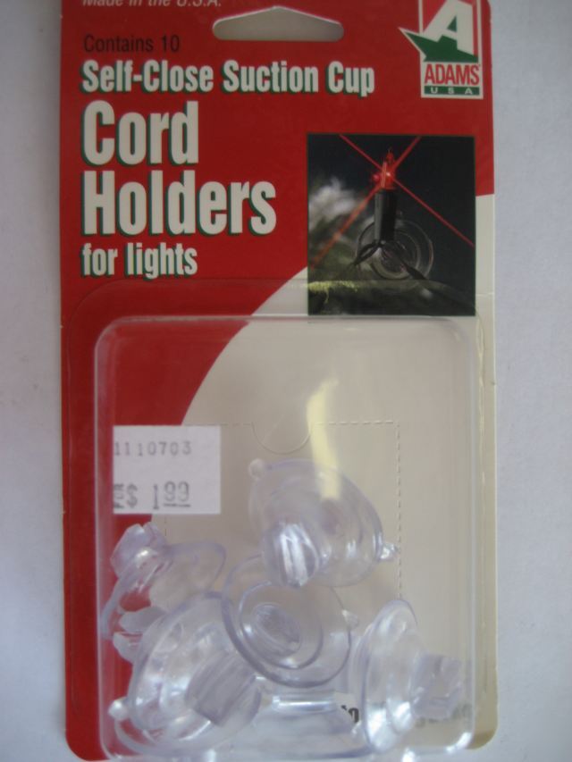 10 suction cup cord holders for lights-hmz 7502