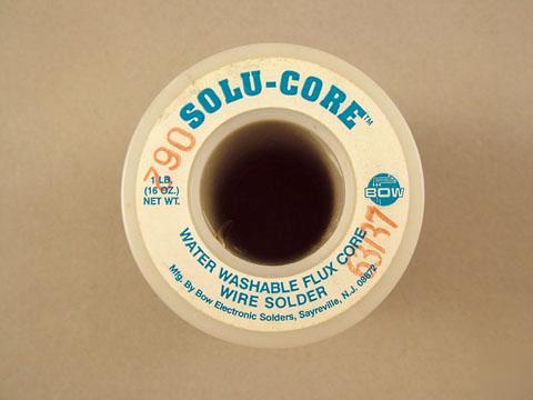 New solu-core water washable solder wire 1LB. spool 