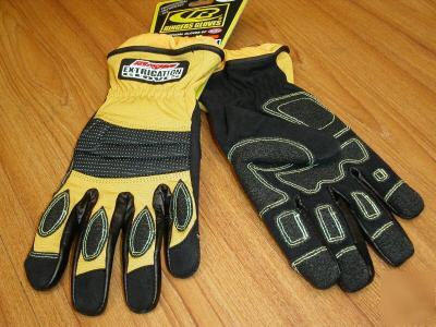 Ringers large yellow short cuff extrication gloves 