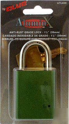 The club aluminx security series padlock UTL839 green