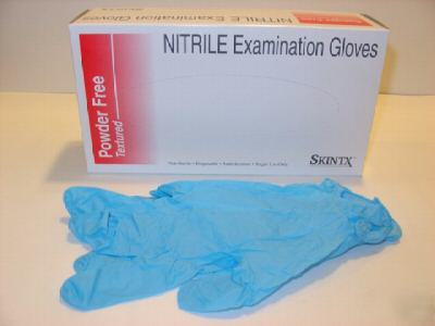 1 box nitrile exam gloves, powder-free any size 