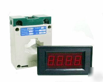 Ac 0-300A digital led amp current meter w/ transformer