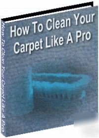 Cleaning your carpet like a pro cleaner e book