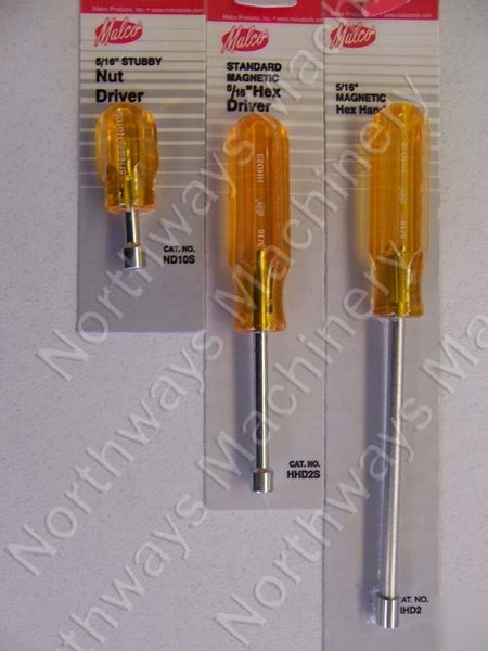 Malco ND10S HHD2S HHD2 5/16 nut hex drivers hvac tools