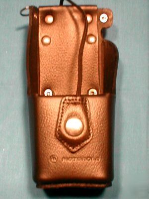 Motorola XTS5000 leather carry case with d ring belt 