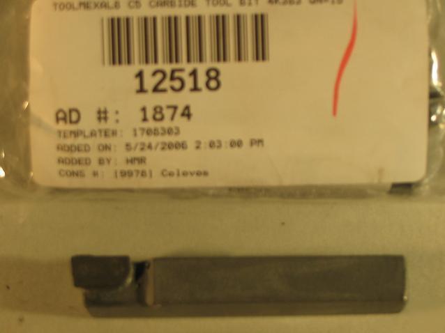TOOLMEXAL8 C5 carbide tool bit 4K383 qn=15