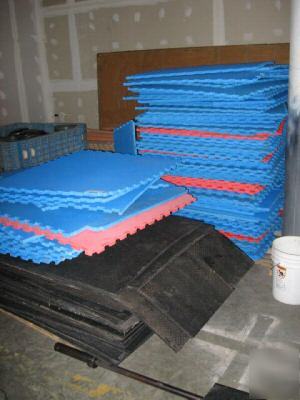 Used interlocking foam floor gymnastics/exercise mats