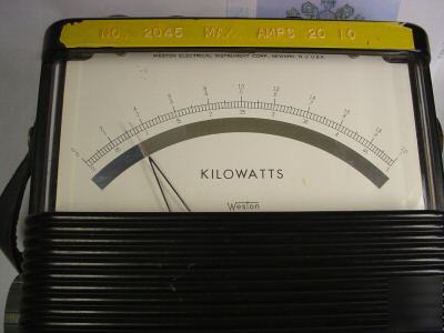 Weston analog ac & dc kilowatt power meter ham cb test
