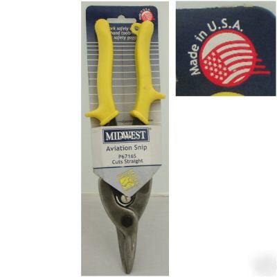 Midwest aviation metal snips made in usa -cuts straight