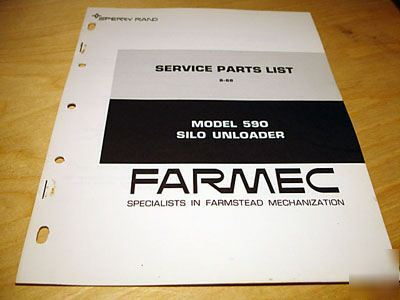 New farmec 590 silo unloader parts manual holland nh
