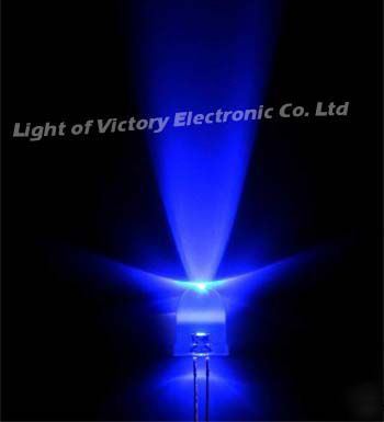 200P 8MM superbright blue led lamp 40KMCD wide angle 