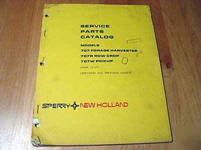 New holland 707 forage harvester parts manual chopper