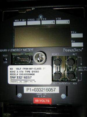 Transdata mark-v energy meter type EMS60: 69 v 2.5 ta