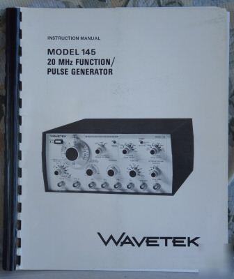 Wavetek 145 instruction (service/op) manual original