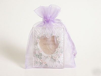 20 pcs 4X5 lavender organza fabric pouch bags