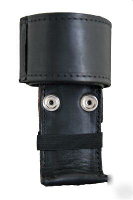 Hwc leather police deluxe radio holder - swivel mount