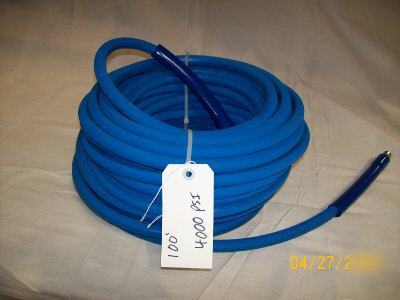 New 100' 4000PSI blue non-marking pressure washer hose