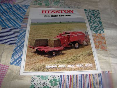 Hesston big bale system color sales literature