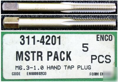 New M6.3X1.0 hss hand tap plug 5 pcs mstr pack 311-4201