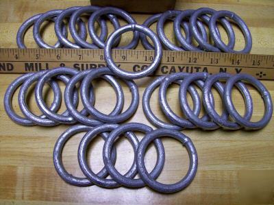 Galvanized welded steel ring 5/16 x 2 anchor hook point