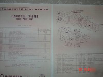 M&w gear tenderfoot shifter parts / price list ih 
