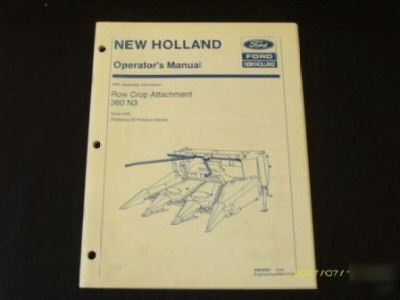 New holland 360 N3 row crop attachment operators manual