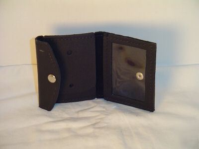 Leather police badge case