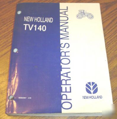 New holland TV140 tractor operator's manual book nh