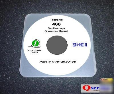 Tektronix tek 466 oscilloscope operators manual cd