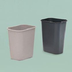41 1/4 quart molded plastic wastebasket-rcp 2957 bla