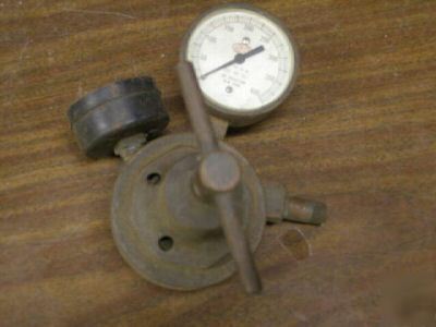 Air co oxygen / acetylene regulator guages air red ny