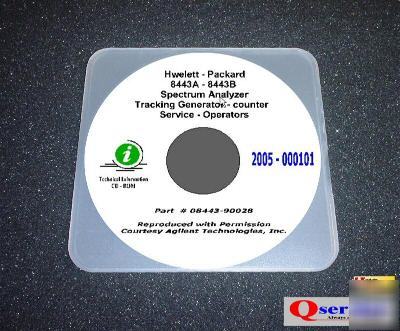 Hp 8443A - 8443B service - operators manual cd