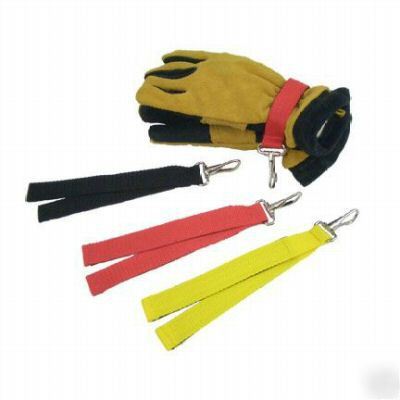 New red nylon glove strap