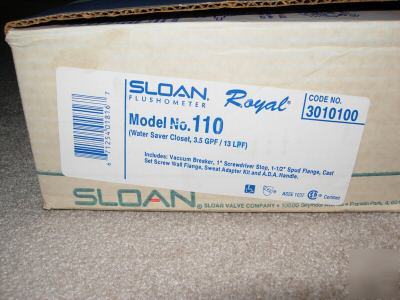 Sloan flush valve model # 110 code no. 3010100 