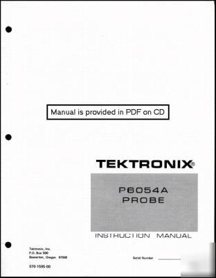 Tek P6054A probe instruction manual 070-1595-00