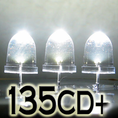 White led set of 1000 super bright 10MM 135000MCD+ f/r