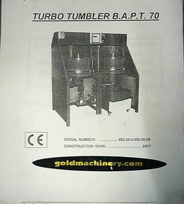 Centrifugal disc tumbler polisher 2-barrel -small parts