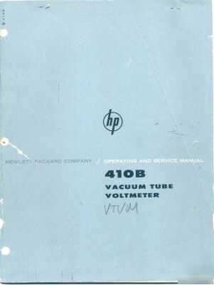 Hp 410B operating & service manual