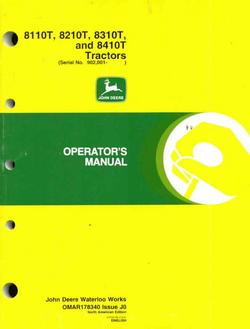 John deere operators manual 8110T 8310T 8410T tractor v