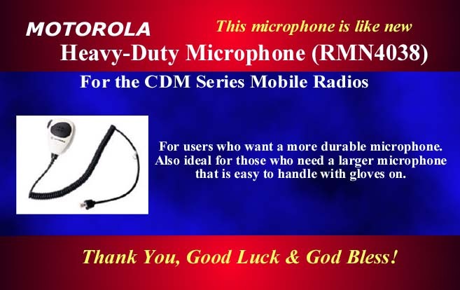 Motorola mic / microphone for cdm mobile radio nice 