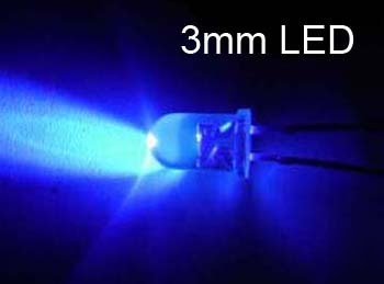 100 3MM 5000MCD led lamp - ultra bright blue leds diy