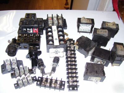 A lot of electric switch, fuse,service blocks no reserv