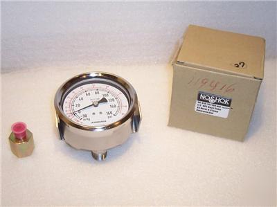 Noshok 40-410-30/160 ammonia dial gauge 1/2 in npt 