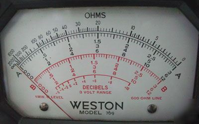 Vintage weston electronic volt ohm milliammeter