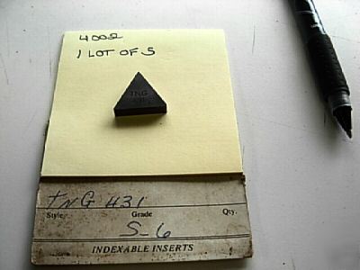 TNG431 C2 carbide inserts 4002 1 lot of 5 pieces 