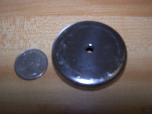 Ceramic disc magnet in stainless cup lot of 10