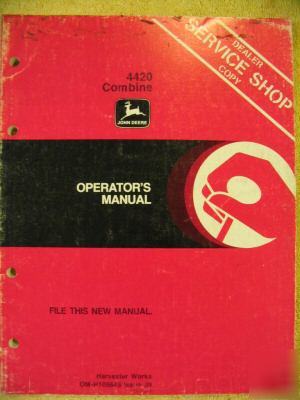 John deere 4420 combine operator manual