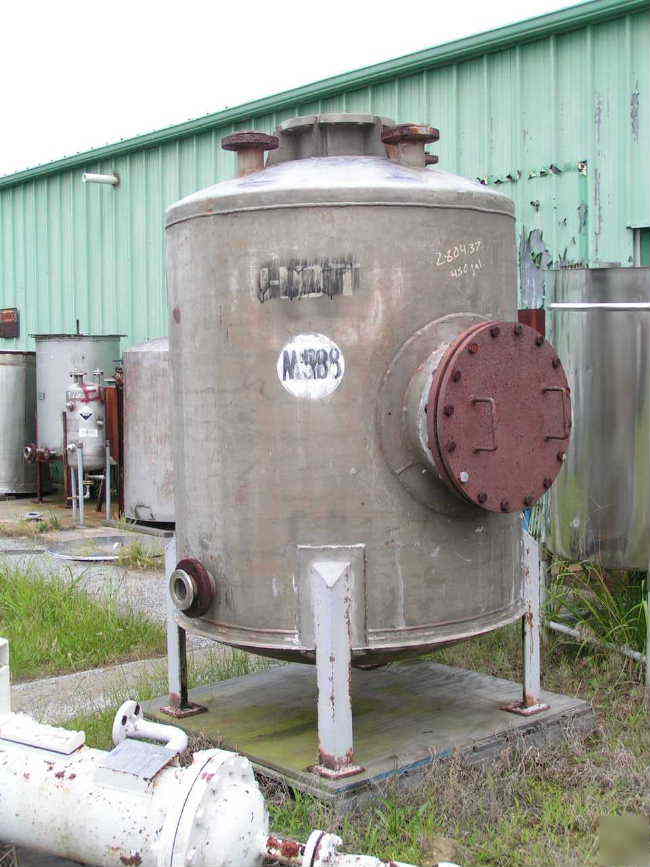 Stainless steel vertical tank 450 gallons 